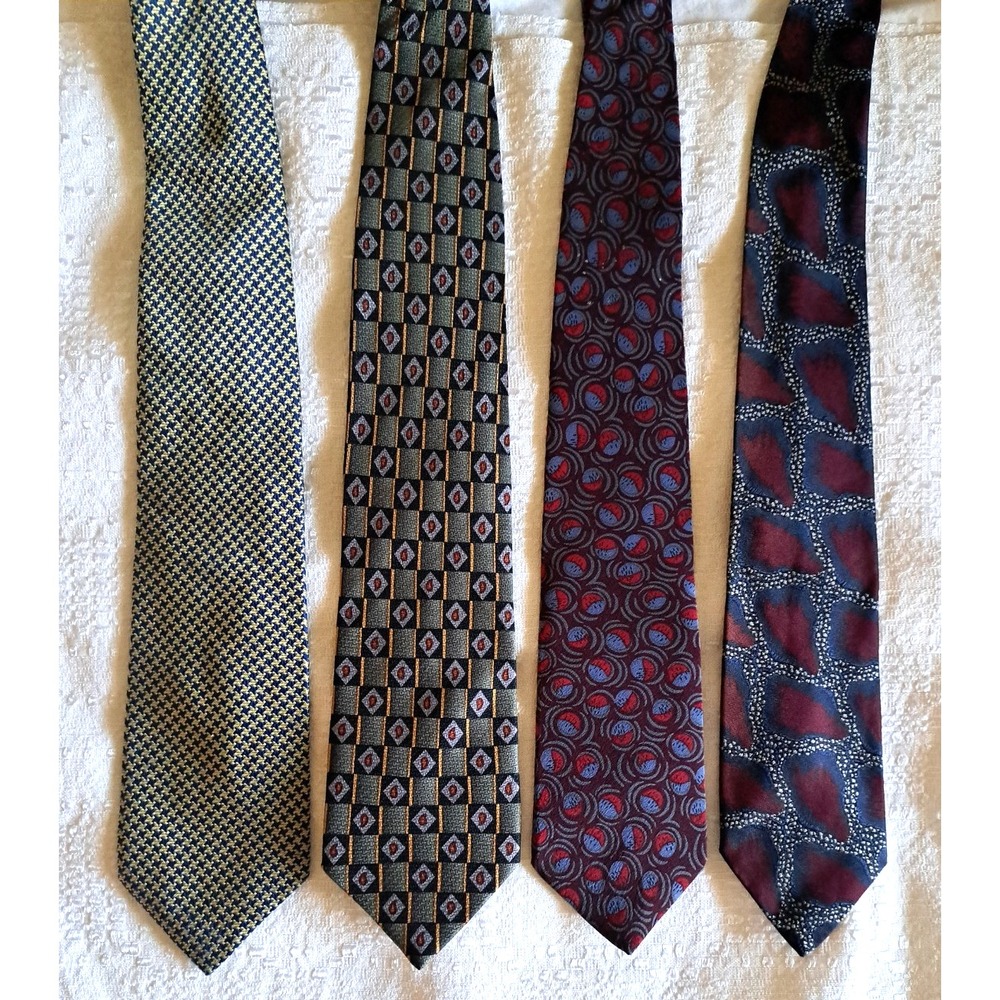 Mezzo Matto Enrico Guccini T. Edward's Tie Rack Men's Ties Silk Lot Of 4